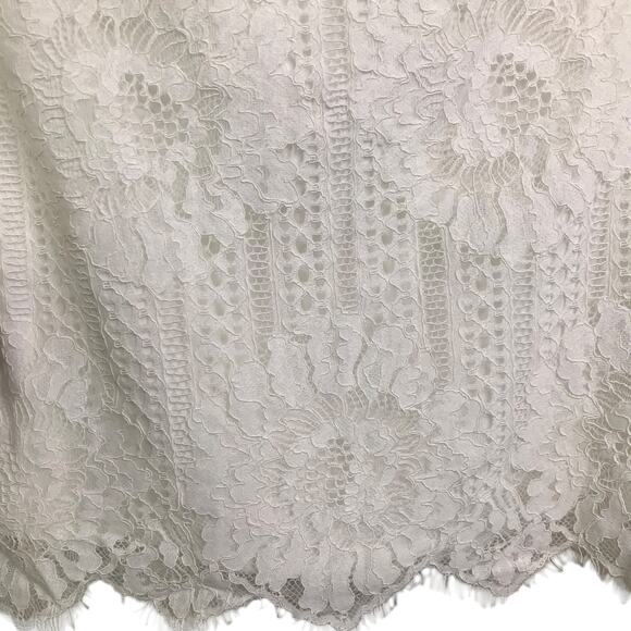 Sugar Lips Blouse Womens Size XS Ivory Lace Cold Shoulder Halter Neck NWT $52 - Picture 8 of 10